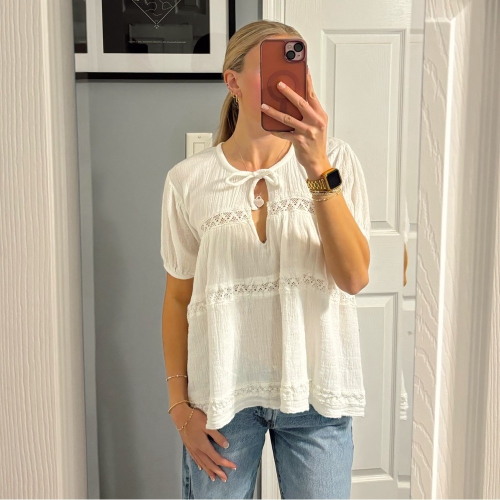 Jen’s Pirate Booty White Gauzy Top